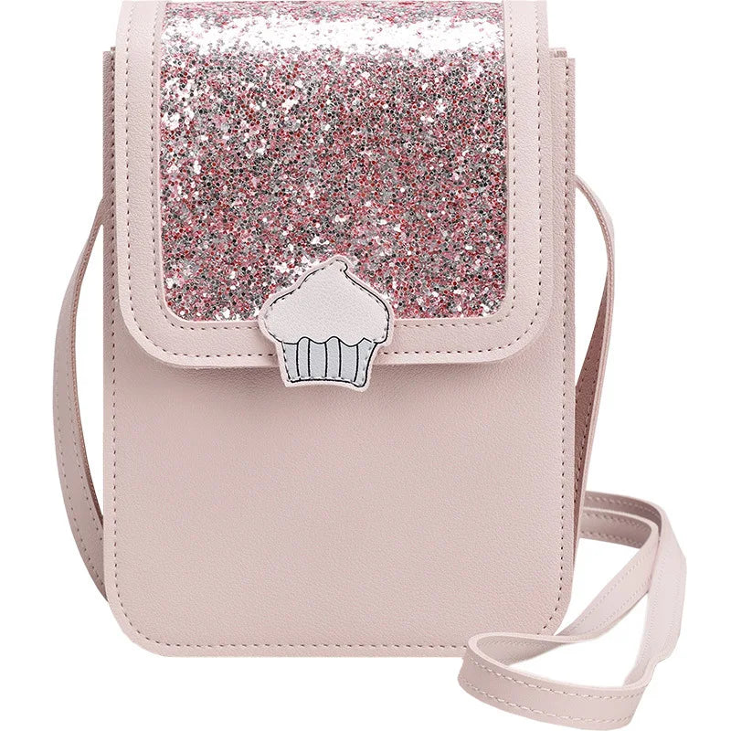 Square Bag Women's Handbag PU Leather Chain Mobile Phone Shoulder Bags