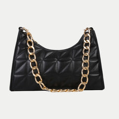 Plaid PU Leather Shoulder Bag for Women Armpit Handbag Purse Female Pouch Hobo