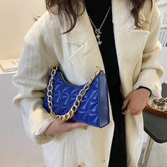 Plaid PU Leather Armpit Handbag Shoulder Bag for Women