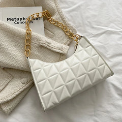 Plaid PU Leather Armpit Handbag Shoulder Bag for Women