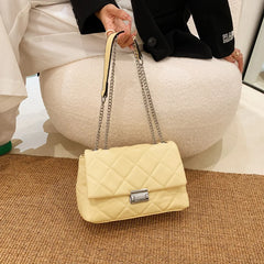 Chain Crossbody Bag Large Capacity PU Leather Messenger All-match