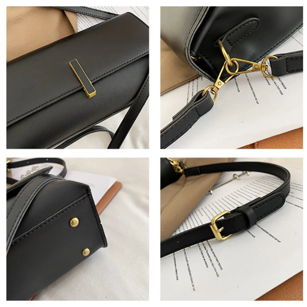 Small Messenger Bag PU Leather Crossbody Clutch
