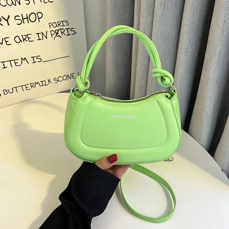 Women's Shoulder Bag Letter Crossbody Purse Solid Female Tote Messenger