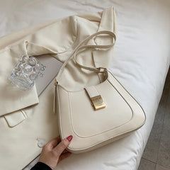Women's Underarm Bags Zipper Handbag Casual Shoulder Bag
