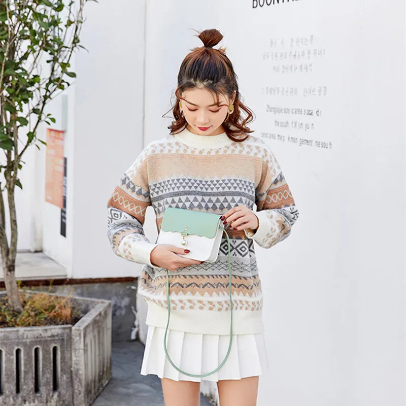 Women's Crossbody Bag Solid Shoulder Messenger Lady Pendant