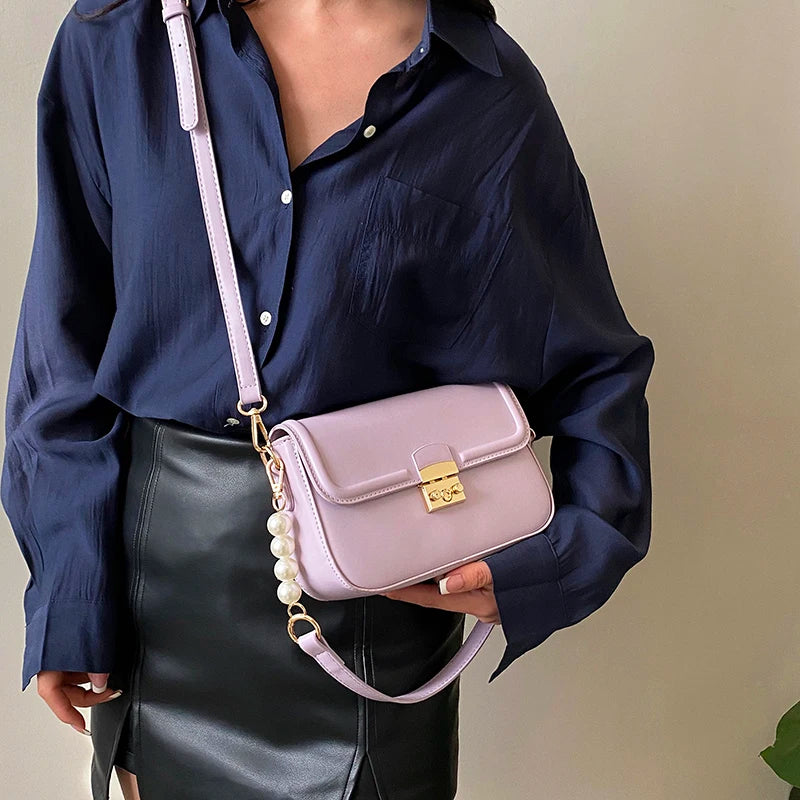 Women's Single Shoulder PU Leather Handbag Clutch Bag