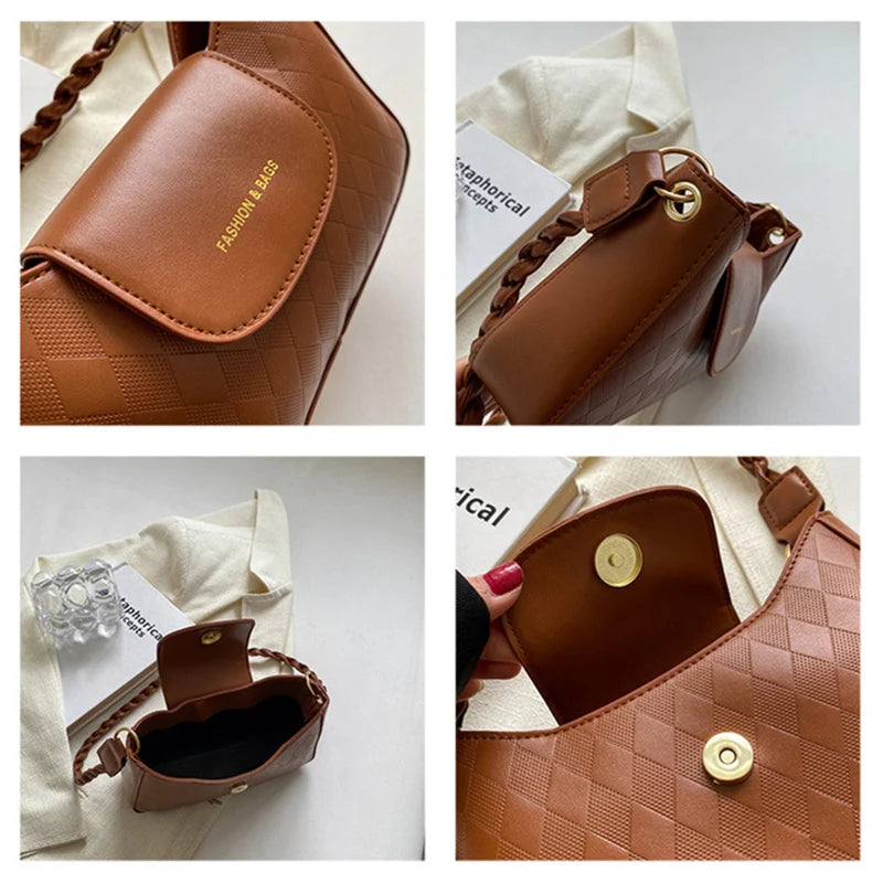Women's Crossbody Shoulder Bag PU Leather Clutch