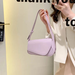 Leather Shoulder Bag Women's Handbag Spring Flap Armpit Purse Pouch