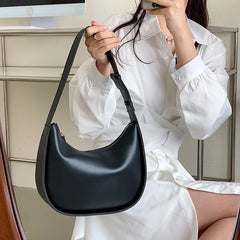 Sky Women's Round Shoulder Bag PU Leather Lady Crossbody Bag