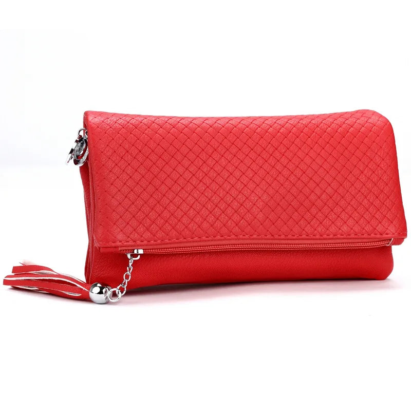 Small PU Leather Women Messenger Bags Soft Crossbody Handbags Clutches