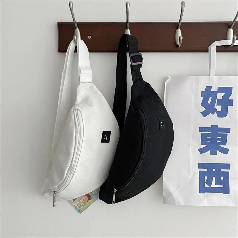 Canvas Chest Bag Waist Shoulder Crossbody Outdoor Travel Bag