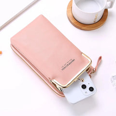 Matte Leather Mini Crossbody Bag Wallet for Women