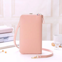 Matte Leather Mini Crossbody Bag Wallet for Women
