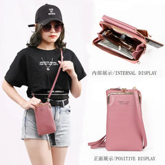 Yellow Mini PU Leather Crossbody Bag Women Small Shoulder Messenger