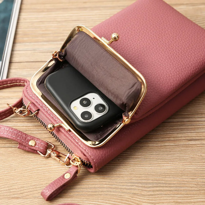 Yellow Mini PU Leather Crossbody Bag Women Small Shoulder Messenger