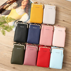 Yellow Mini PU Leather Crossbody Bag Women Small Shoulder Messenger