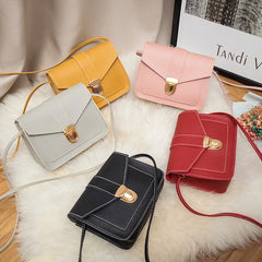 Small Crossbody Bag for Women PU Leather Messenger Bag Yellow Bolsas