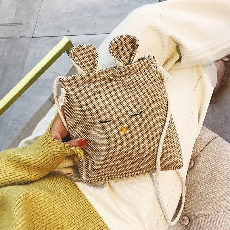 Small Canvas Crossbody Bag for Women Mini Shoulder Messenger Bag