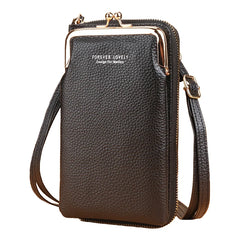 Women's Mini Matte Leather Crossbody Bag Clutch Messenger Phone Purse