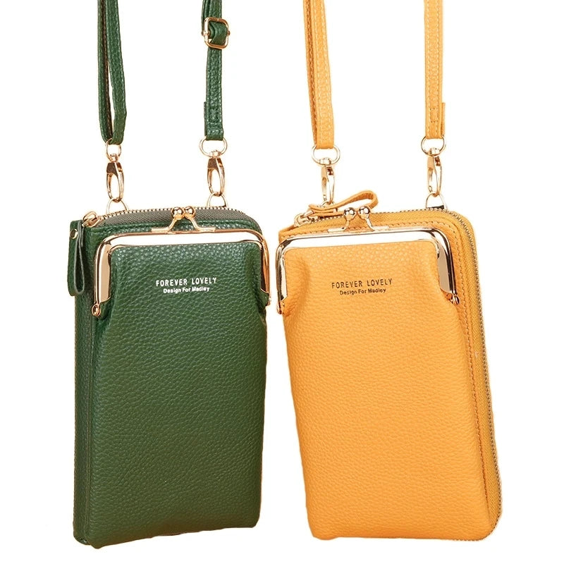 Mini Matte Leather Crossbody Bag for Women, Shoulder Messenger Bag