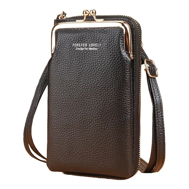 Mini Matte Leather Crossbody Bag for Women, Shoulder Messenger Bag