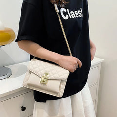 Women's Small Crossbody Bag Pu Leather Shoulder Messenger Chain Purse