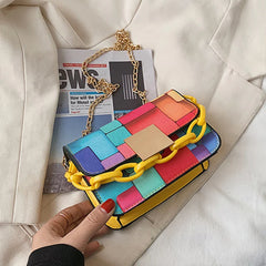 Flap Shoulder Bag Women Chains Crossbody PU Leather Handbag Clutch