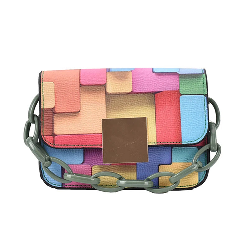 Flap Shoulder Bag Women Chains Crossbody PU Leather Handbag Clutch