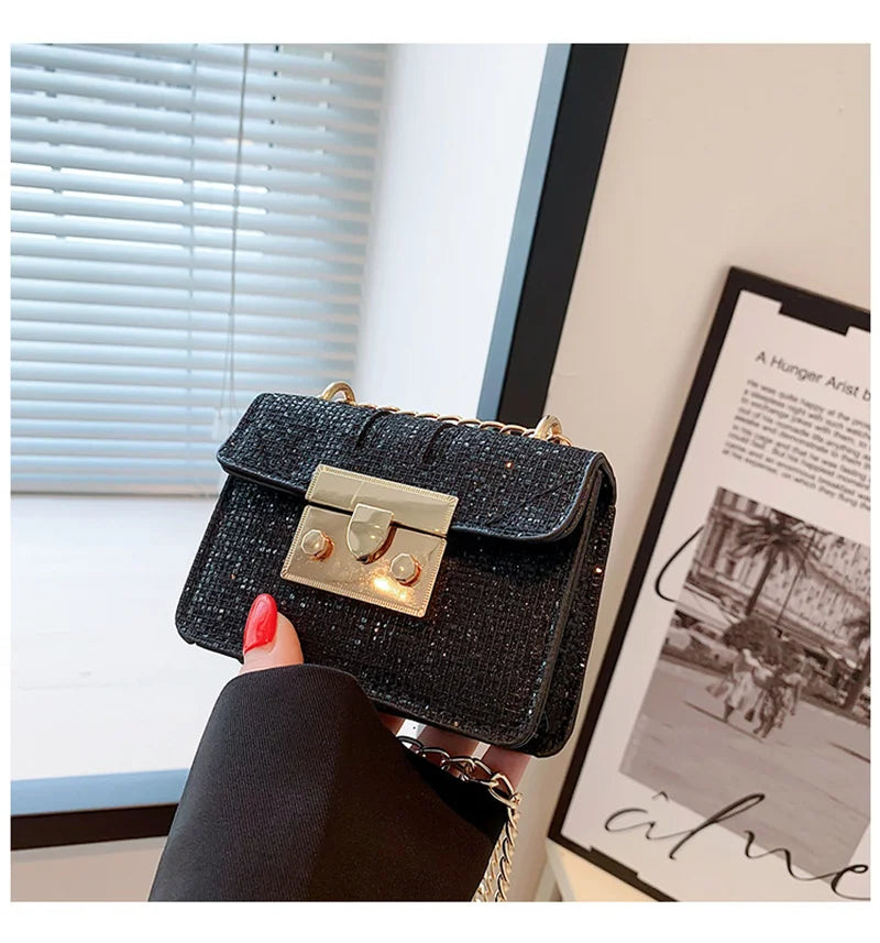 Women's Small Flap Shoulder Bag PU Leather Crossbody Handbag