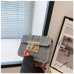 Women's Small Flap Shoulder Bag PU Leather Crossbody Handbag