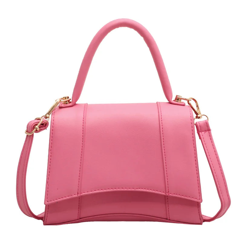 Small Women Shoulder Bag Solid Pu Leather Ladies Crossbody