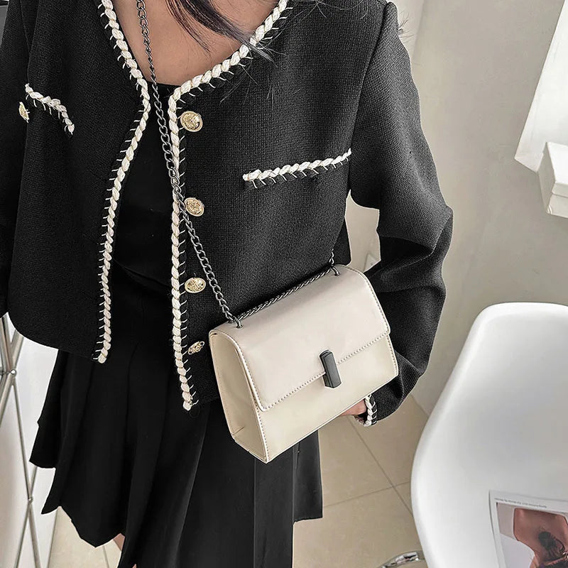Small PU Leather Flap Shoulder Bags Chain Crossbody Hit Female Purses Handbags