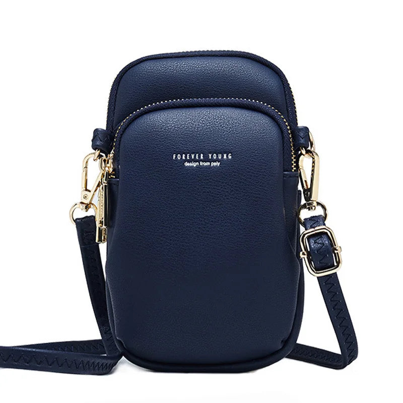 Women's Small Shoulder Bag with Cell Phone Pocket Crossbody Mini Messenger Purse