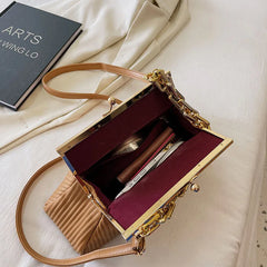 Small Shoulder Bag Thick Chain Handbag And Purse High Leather Women Tote Bags