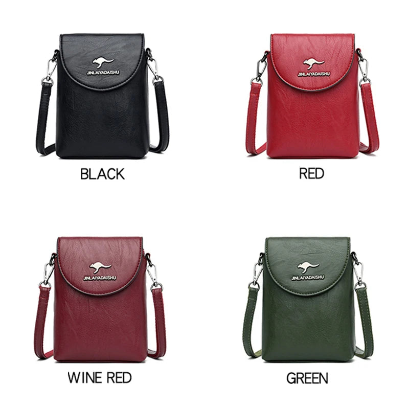 Small Shoulder Bag for Smartphone Ladies Crossbody Bag Soft Leather