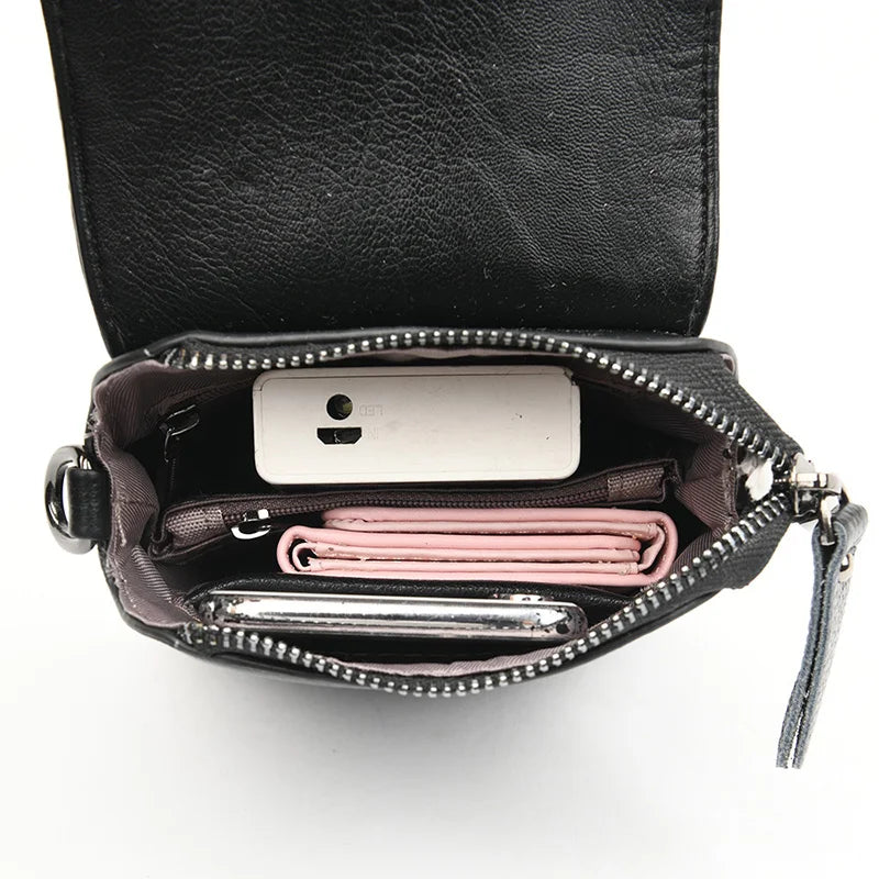 Small Shoulder Bag for Smartphone Ladies Crossbody Bag Soft Leather