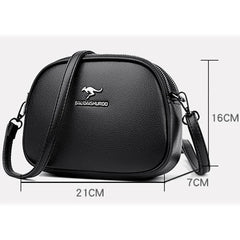 Small Solid Messenger Bags Women High Leather Messenger Bag Anti Theft Bag