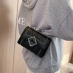 Small Square Bag Ladies Shoulder Messenger Bag PU Leather Handbag