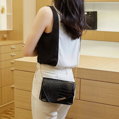 Small Square Bag Lady's Grace One Shoulder Crossbody Bag Solid