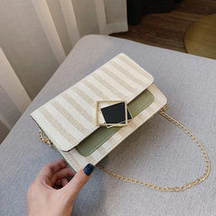 Small Square Bag Women's Handbag PU Leather Chain Mobile Phone Purse Shoulder Ba