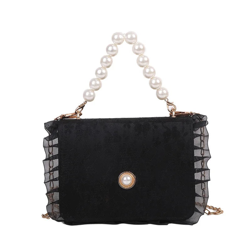 Square Pearl Handbag Crossbody Summer Shoulder