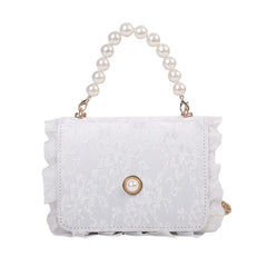 Square Pearl Handbag Crossbody Summer Shoulder