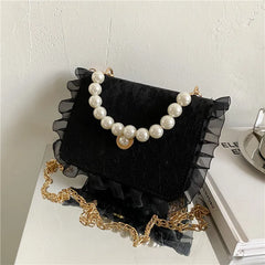 Square Pearl Handbag Crossbody Summer Shoulder