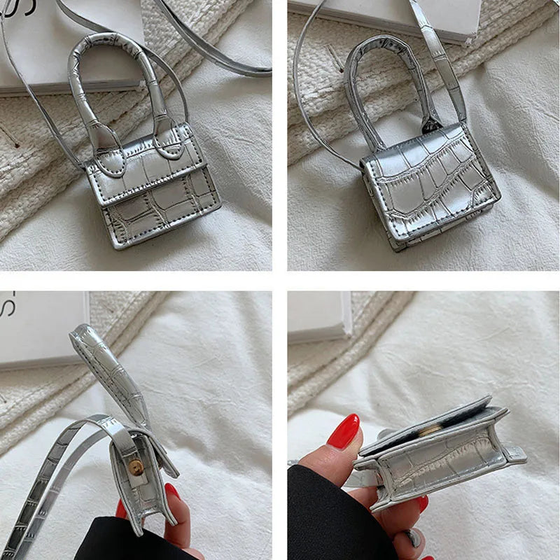 Small Square Shoulder Bag Retro Mini Handbag Female Messenger Cross Body Bag