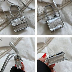 Small Square Shoulder Bag Retro Mini Handbag Female Messenger Cross Body Bag
