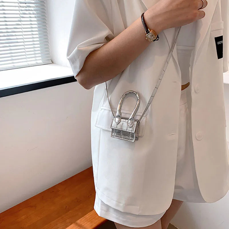 Small Square Shoulder Bag Retro Mini Handbag Female Messenger Cross Body Bag