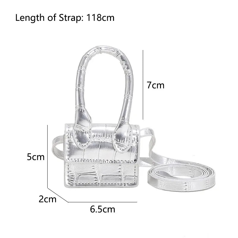 Small Square Shoulder Bag Retro Mini Handbag Female Messenger Cross Body Bag