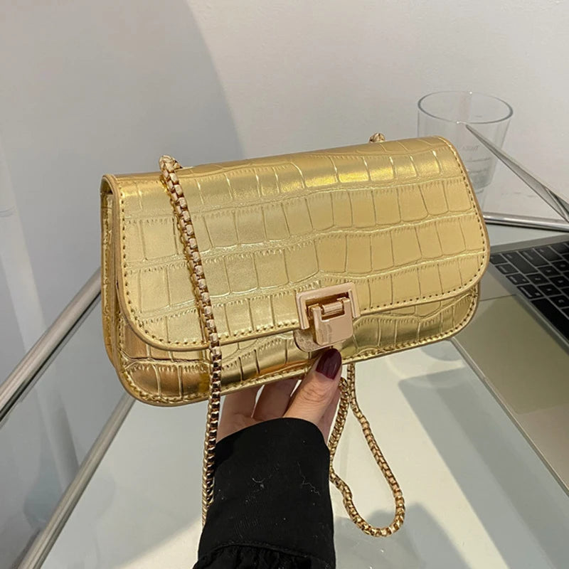Small Underarm Shoulder Bags for Women Flap PU Leather Crossbody Handbag