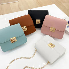 Small Women Handbags Chain Shoulder Bag PU Mini Clutch Purse