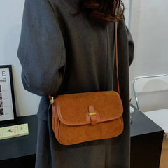 Corduroy Messenger Bag Women Shoulder Retro Handbag Lady